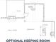 Optional Keeping Room floor plan featuring a patio and open area between the kitchen, keeping room, breakfast area and Gathering room at 3272 Lions Ruby Ln, Atlanta, GA 30349