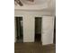 Main bedroom showing doorway to bathroom, large closet and ceiling fan at 4874 Larkspur Ln, Atlanta, GA 30349