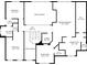 Upstairs floor plan featuring bedrooms, baths, laundry, bonus room and walk in closets at 3220 Millwood Se Trl, Smyrna, GA 30080