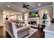 Spacious living room with fireplace, TV, and comfortable seating area at 1120 Bentwater Dr, Acworth, GA 30101