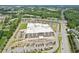 Aerial view displays school with parking, green spaces, roadways, and public transportation at 4216 Stillwater Dr, Duluth, GA 30096
