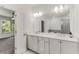 Bright bathroom with double vanity sinks and plenty of storage space at 1070 Harper Dr, Alpharetta, GA 30076