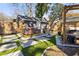 The beautifully landscaped backyard is equipped with comfortable seating, a firepit, and multiple conversation areas at 1402 Sw Belmont Sw Ave, Atlanta, GA 30310