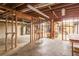 Unfinished basement with concrete floors, exposed framing, and utility connections at 4953 Mcpherson Ne Dr, Roswell, GA 30075
