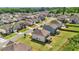 An aerial view showcases well-maintained homes with lush, green lawns in a quiet, Gathering-friendly neighborhood at 7455 Easton Valley Ln, Cumming, GA 30028
