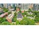 Scenic aerial view of the city skyline with lush greenery, offering a blend of modern living and natural beauty at 1055 Piedmont Ne Ave # 409, Atlanta, GA 30309