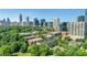 Aerial view showcasing buildings and the city skyline at 1055 Piedmont Ne Ave # 409, Atlanta, GA 30309