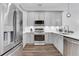Modern kitchen with stainless appliances and gray cabinets at 1055 Piedmont Ne Ave # 409, Atlanta, GA 30309