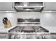 Close up view of stainless steel gas range at 1055 Piedmont Ne Ave # 409, Atlanta, GA 30309
