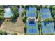 Aerial view of community pool and tennis courts at 6575 Eli Davis Rd, Cumming, GA 30040