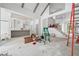 Wide open kitchen area with direct access to stairs and backyard at 1145 Kingston Drive, Atlanta, GA 30342