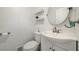 Clean powder room with a modern sink and vanity at 1434 Churchill Way, Marietta, GA 30062