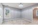 Cozy bedroom with carpet, white trim and gray paint at 3073 Hopeland Dr, Powder Springs, GA 30127