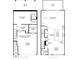 Detailed floor plan showcasing the layout of the first and second floors of the home at 1432 Wicker Wood Se Pl # 9, Smyrna, GA 30080