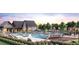 Beautiful community pool featuring lounge chairs, shade umbrellas and a covered outdoor dining area at 1432 Wicker Wood Se Pl # 9, Smyrna, GA 30080