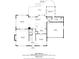 Detailed floor plan of the first floor highlighting spacious layout, living areas, kitchen, and garage at 2308 Littlebrooke Dr, Dunwoody, GA 30338