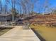 Backyard with a dock, seating and lake access at 405 Miller Rd, Covington, GA 30014