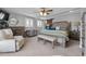 Main bedroom featuring neutral tones, a ceiling fan, and lots of natural light at 405 Miller Rd, Covington, GA 30014