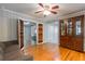 Cozy room with hardwood floors and a comfortable couch at 1145 Arbordale Dr, Decatur, GA 30033