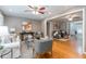 Inviting living room with hardwood floors, comfortable seating, and seamless flow to adjacent living spaces at 1145 Arbordale Dr, Decatur, GA 30033
