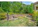 Well-kept backyard with terraced gardens and stone pathways at 1867 Willoughby Dr, Buford, GA 30519