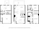 Layout of floor plans features multiple bedrooms, baths, kitchen, dining area, living room, garage, decks and halls at 2122 Pembroke Dr, Brookhaven, GA 30319