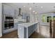 Modern kitchen featuring a large island, stainless steel appliances, and pendant lighting at 2122 Pembroke Dr, Brookhaven, GA 30319