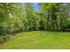 Lush backyard with plenty of green lawn space, natural light, and mature trees at 2381 Woodacres Ne Rd, Atlanta, GA 30345