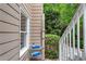 Convenient outdoor shower with towel rack for rinsing off after the hot tub at 3106 Soldier Trl, Marietta, GA 30068