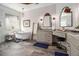 A bright white bathroom showcases a freestanding tub, patterned tile, and lots of space at 3025 Woodwalk Se Dr # 17, Atlanta, GA 30339