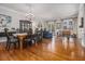 Elegant dining room with hardwood floors, a chandelier, and ample space for hosting gatherings at 3025 Woodwalk Se Dr # 17, Atlanta, GA 30339