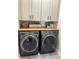 Functional laundry room featuring modern appliances, butcher block countertops and plenty of cabinet space at 3025 Woodwalk Se Dr # 17, Atlanta, GA 30339