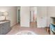 View of a Bedroom with animal rug and gray dresser at 5010 Winding Hills Ln, Woodstock, GA 30189