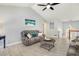 Comfortable living room with neutral paint, fireplace, and ample seating at 5174 Ridge Tarn, Acworth, GA 30102