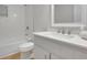 Stylish bathroom with a shower-tub combo and ample counter space at 4788 Rock Island Nw Ln, Acworth, GA 30102