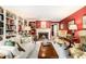 Cozy living room with a fireplace, built-in bookshelves, and traditional furnishings at 1534 September Chase, Decatur, GA 30033