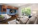 Cozy living room featuring hardwood floors, modern decor, and a view of the outdoor balcony at 1634 Ponce De Leon Ave # 107, Atlanta, GA 30307