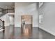 Elegant foyer features soaring ceilings, decorative molding and gleaming hardwood floors at 9270 Colham Dr, Cumming, GA 30041