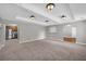 Finished basement area with recessed lighting, plush carpet and an open floor plan at 3641 Carriage Glen Way, Dacula, GA 30019