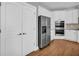 Updated kitchen includes stainless refrigerator, double ovens and lots of storage at 3641 Carriage Glen Way, Dacula, GA 30019