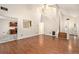 Expansive living room featuring a fireplace, hardwood floors, and open floor plan at 4795 Wilkins Station Dr, Decatur, GA 30035