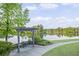 Scenic lakeside swing providing a tranquil spot to enjoy the water views and natural beauty at 1465 Laleiah Dr, Cumming, GA 30041