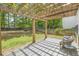 Open patio with pergola overlooking the backyard, great for entertaining at 1465 Laleiah Dr, Cumming, GA 30041