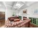 Bright living room with coffered ceilings and a charming fireplace at 2407 Boulder Se Rd, Atlanta, GA 30316