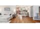 Seamless flow from the kitchen to living area creates an open and inviting space for cooking and entertaining at 2779 Fairlee Dr, Decatur, GA 30032