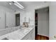 Bathroom featuring marble countertop and spacious vanity at 5400 Roswell Rd # N1, Sandy Springs, GA 30342