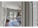 Bedroom showcasing natural light, a ceiling fan, hardwood floors and ensuite bathroom at 5400 Roswell Rd # N1, Sandy Springs, GA 30342