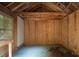 Inside the shed, showcasing a functional space for storage and organization at 102 Pine Bark Dr, Villa Rica, GA 30180