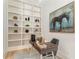 Office features custom built in shelving and modern artwork at 253 Rockyford Ne Rd, Atlanta, GA 30317