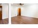 Spacious basement featuring laminate floors, ceiling fan, and access to a closet at 2227 Leafmore Drive, Decatur, GA 30033